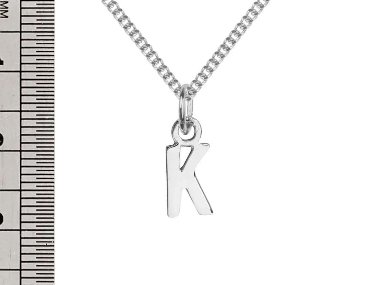 Sterling Silver Letter K Initial Charm