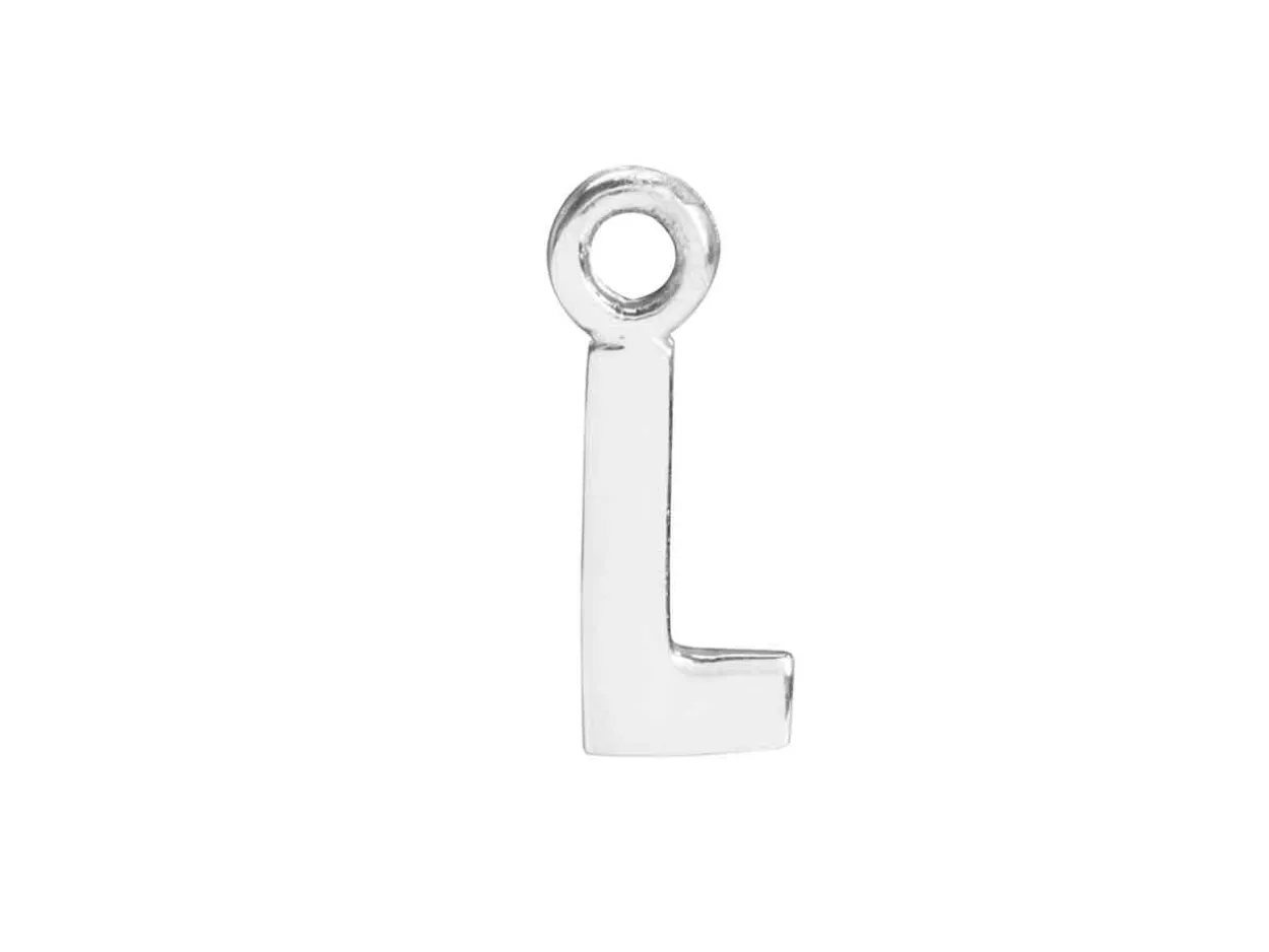 Sterling Silver Letter L Initial Charm