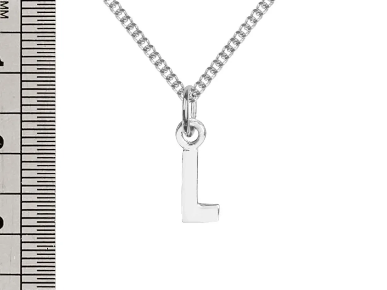 Sterling Silver Letter L Initial Charm