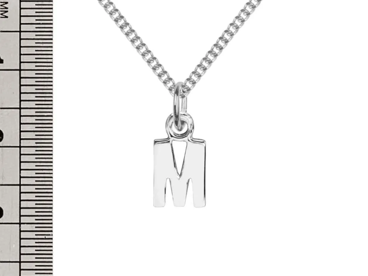 Sterling Silver Letter M Initial Charm