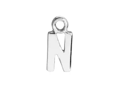 Sterling Silver Letter N Initial Charm