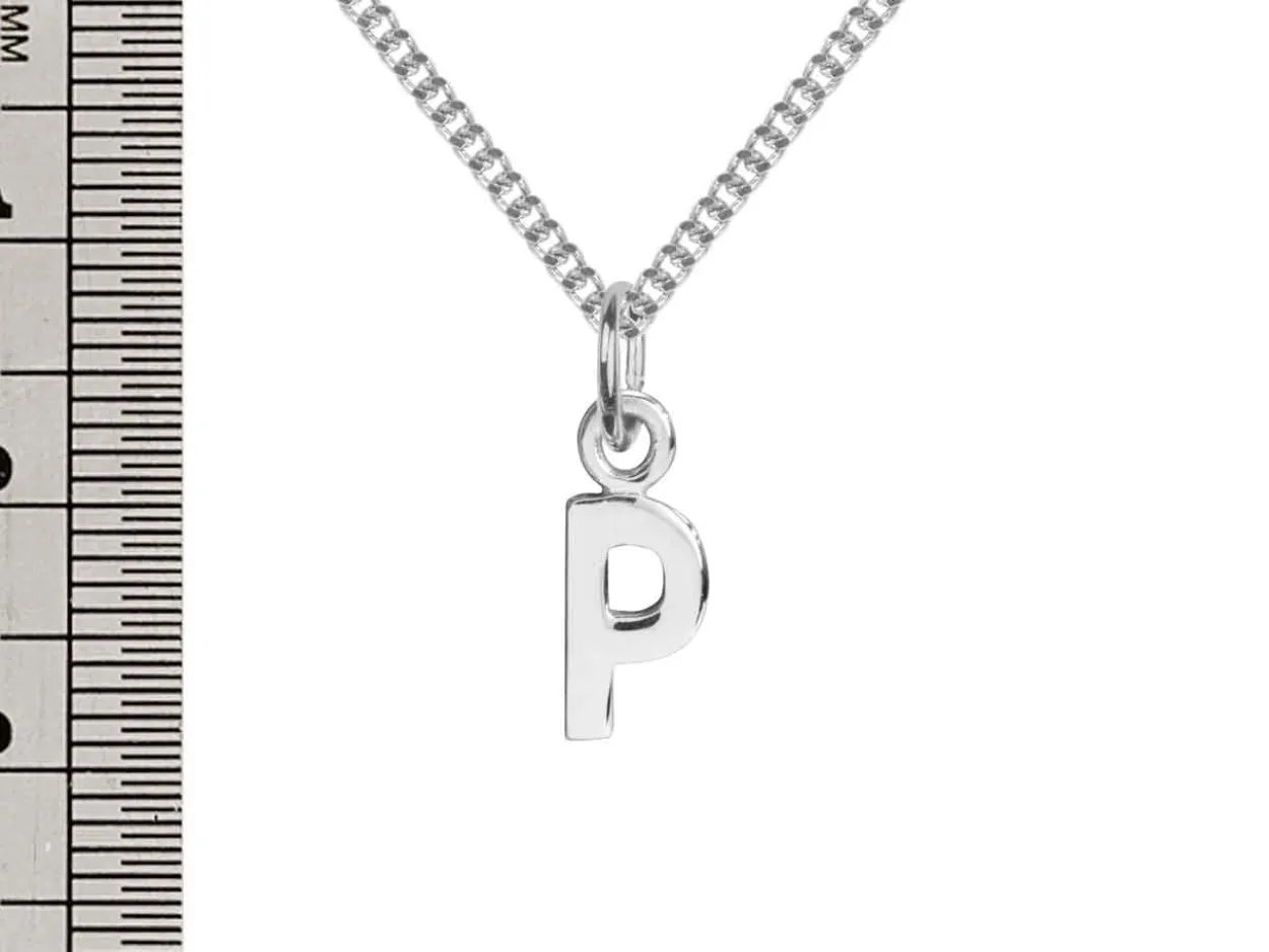 Sterling Silver Letter P Initial Charm