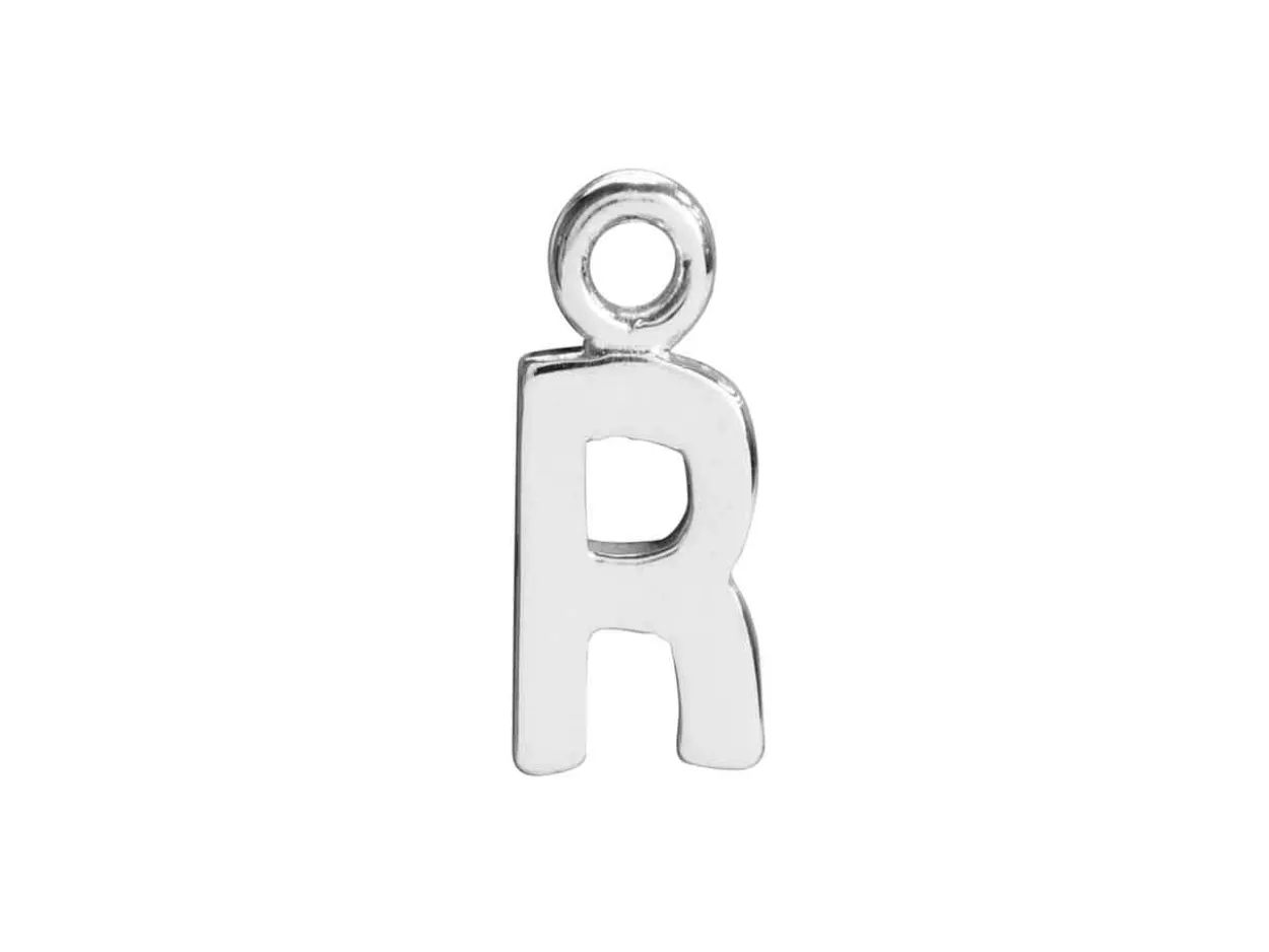Sterling Silver Letter R Initial Charm