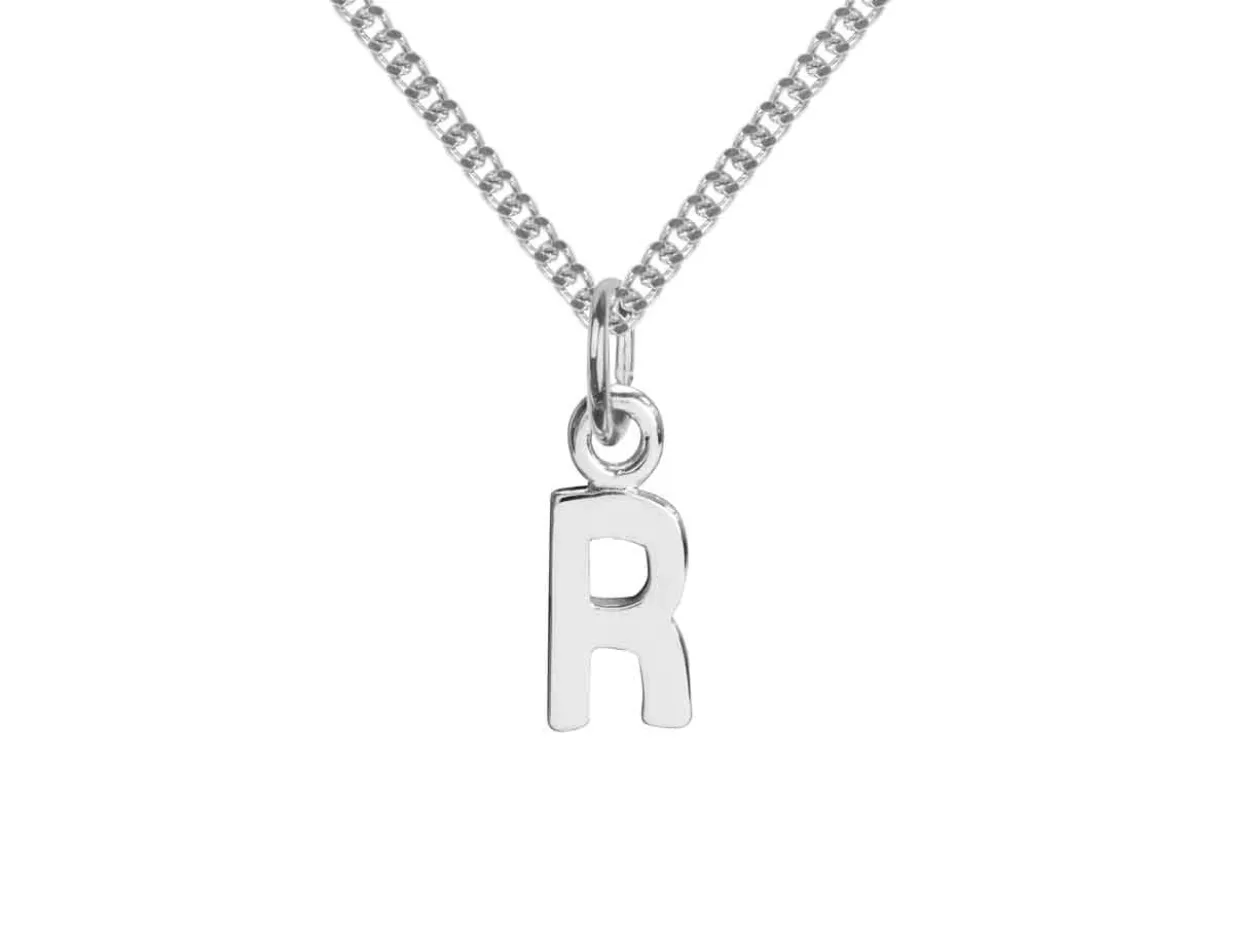 Sterling Silver Letter R Initial Charm