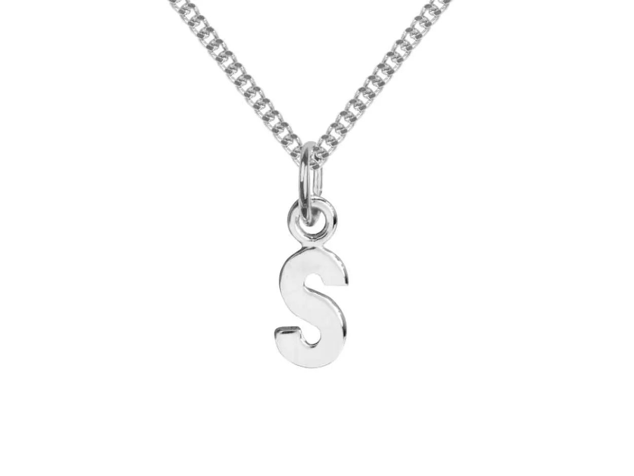 Sterling Silver Letter S Initial Charm