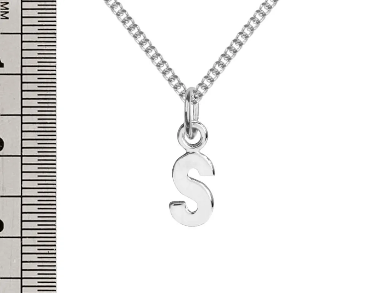 Sterling Silver Letter S Initial Charm