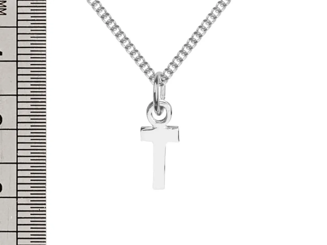 Sterling Silver Letter T Initial Charm