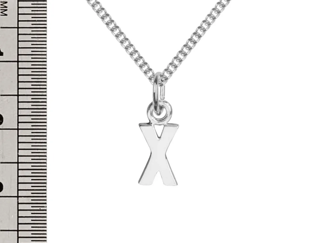 Sterling Silver Letter X Initial Charm