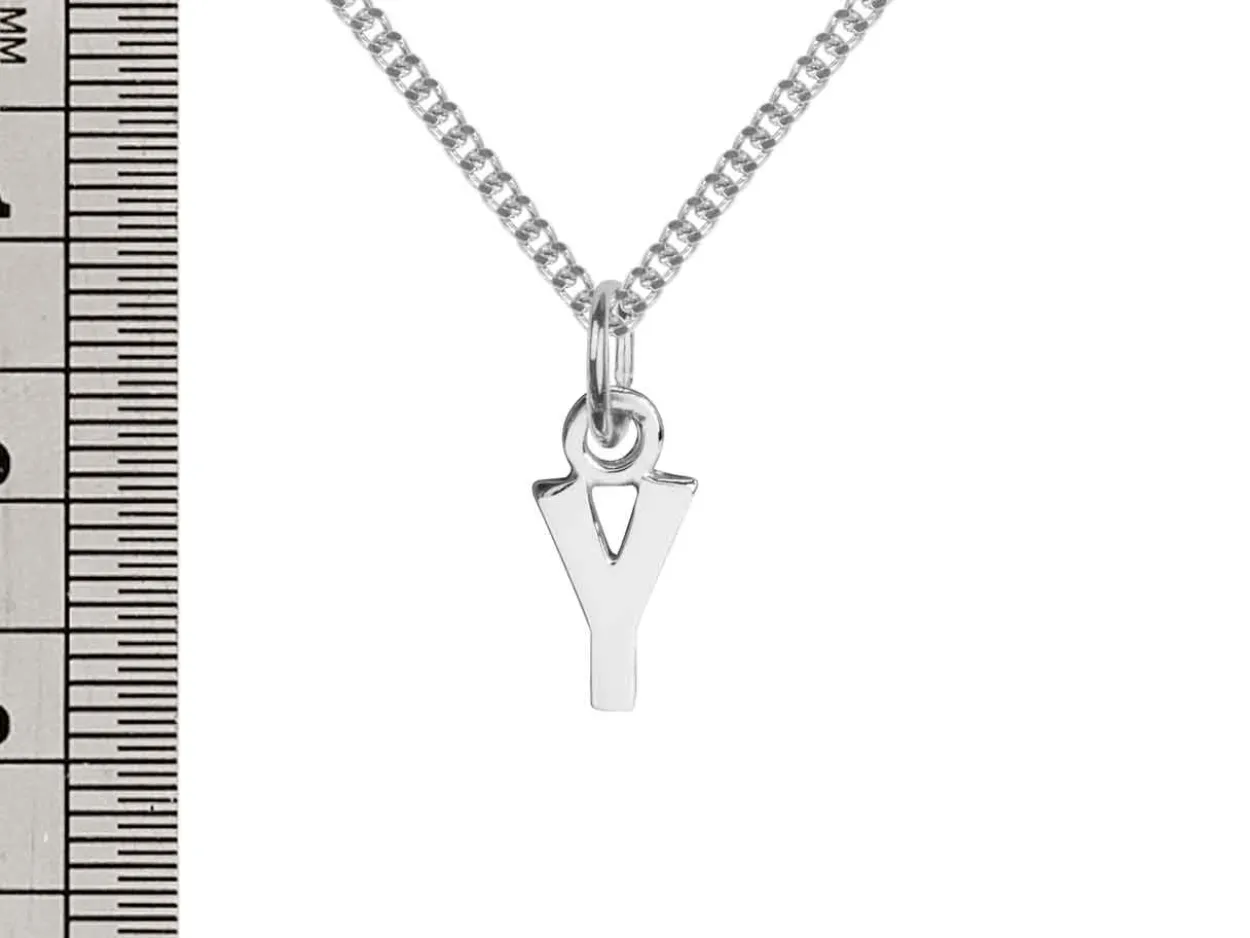 Sterling Silver Letter Y Initial Charm