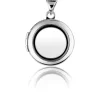 Sterling Silver Locket 16mm Window Round Design For Holding Precious Items