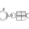 Sterling Silver Magnetic Clasp Converter With Bolt Ring