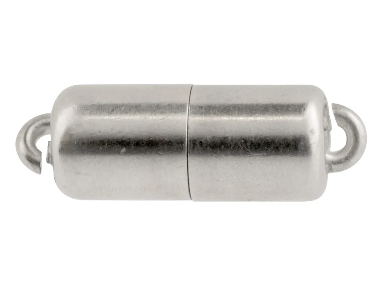 Sterling Silver Magnetic Clasp 6mm X 13mm 1 Row Barrel