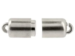 Sterling Silver Magnetic Clasp 6mm X 13mm 1 Row Barrel