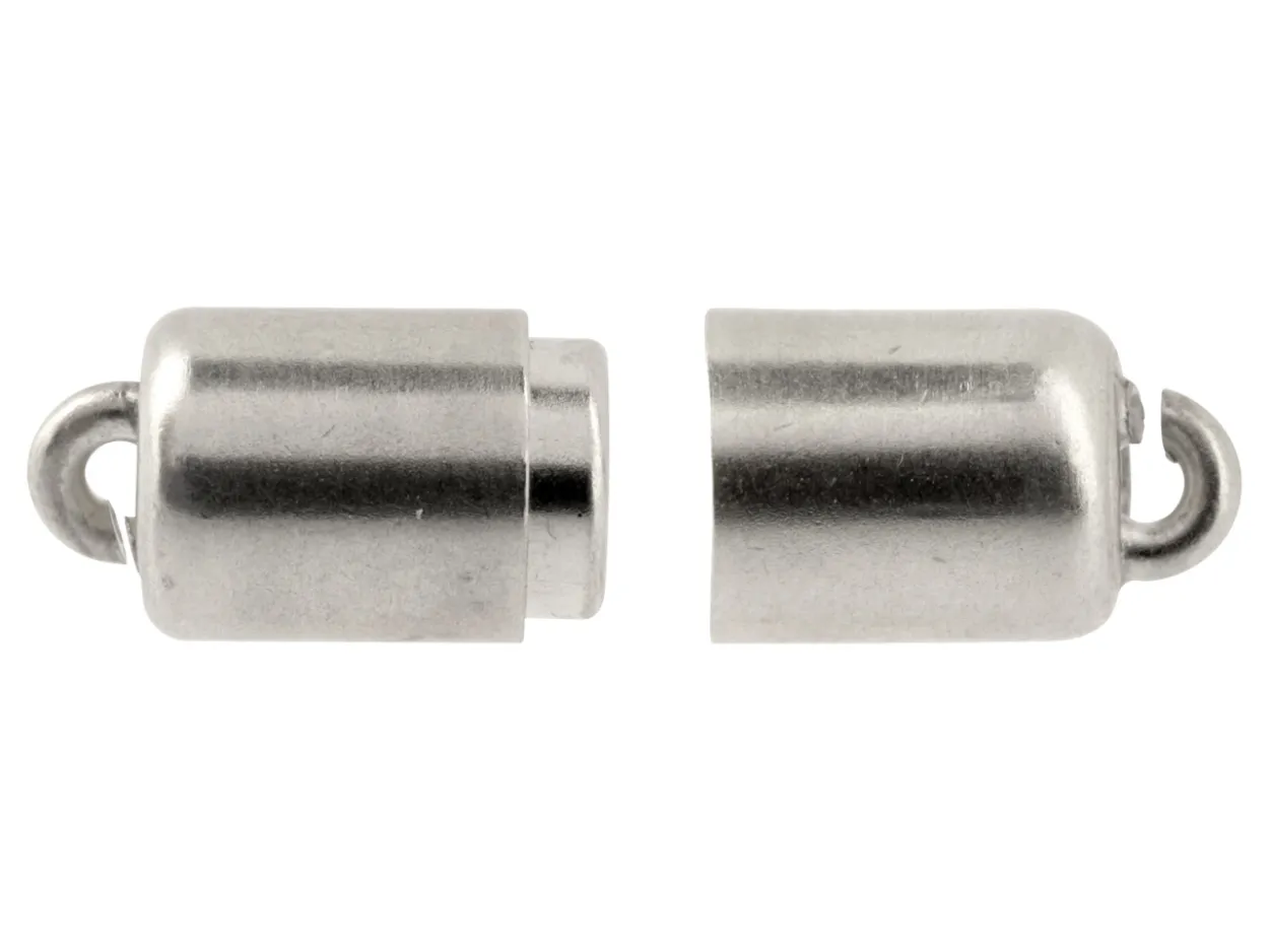 Sterling Silver Magnetic Clasp 6mm X 13mm 1 Row Barrel
