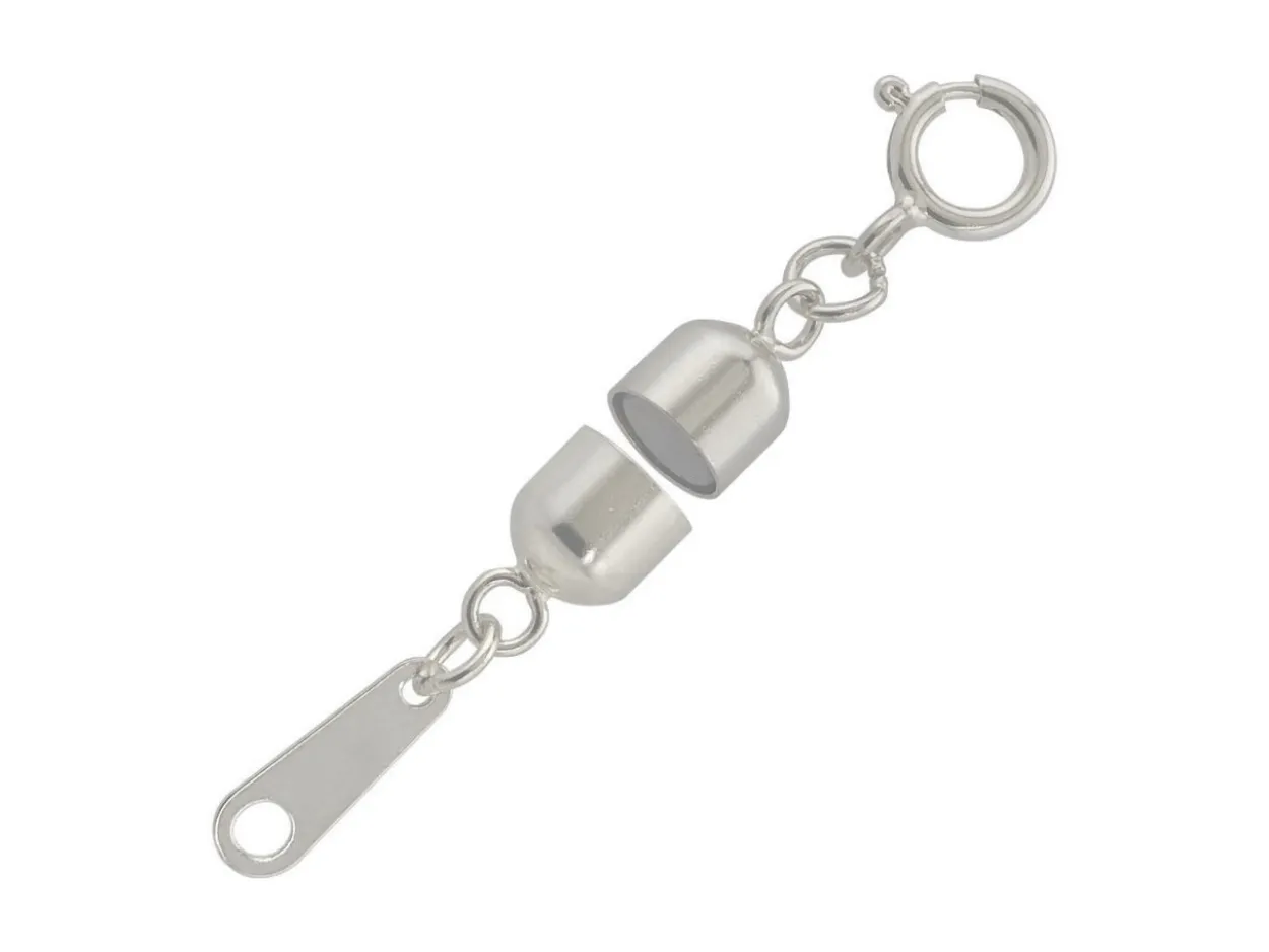 Sterling Silver Magnetic Clasp Large With Bolt Ring 8mm