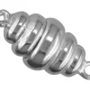 Sterling Silver Magnetic Clasp 20mm X 9mm 1 Row Corrugated