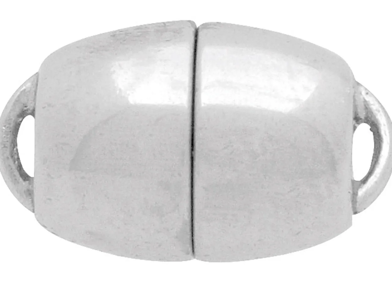 Sterling Silver Magnetic Clasp 7mm X 10mm Barrel Shape