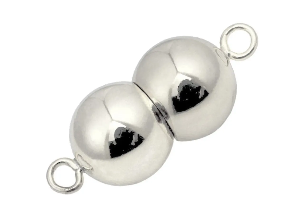 Sterling Silver Magnetic Peanut Clasp 8mm