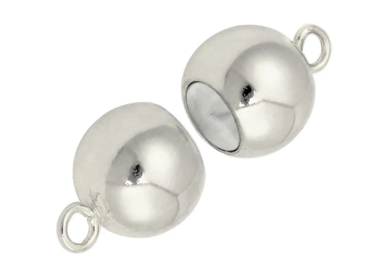 Sterling Silver Magnetic Peanut Clasp 4mm