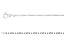 Sterling Silver 2.0mm Ball Chain 18"/45cm Unhallmarked 100% Recycled Silver