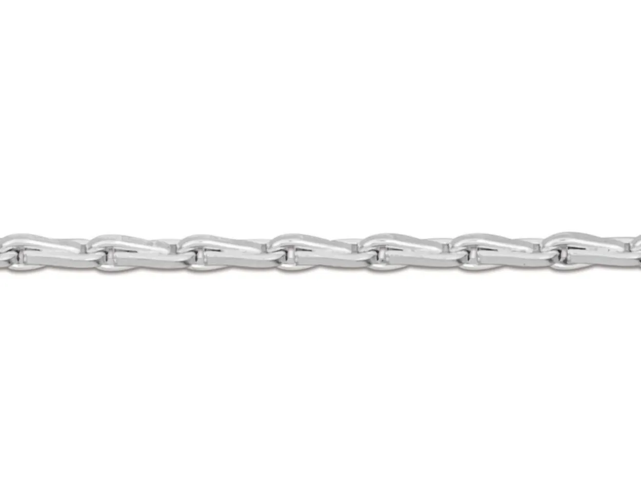 Sterling Silver 1.5mm Barleycorn Chain 18"/45cm Unhallmarked