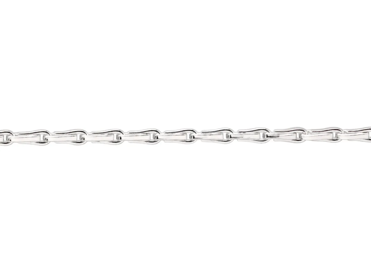 Sterling Silver 2.1mm Barleycorn Chain Loose Unhallmarked
