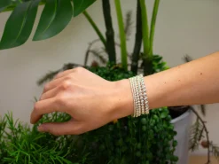 Sterling Silver 3.0mm Beaded Stretch Bracelet 16.5cm/6.5
