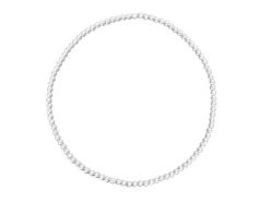 Sterling Silver 2.0mm Beaded Stretch Bracelet 16.5cm/6.5"