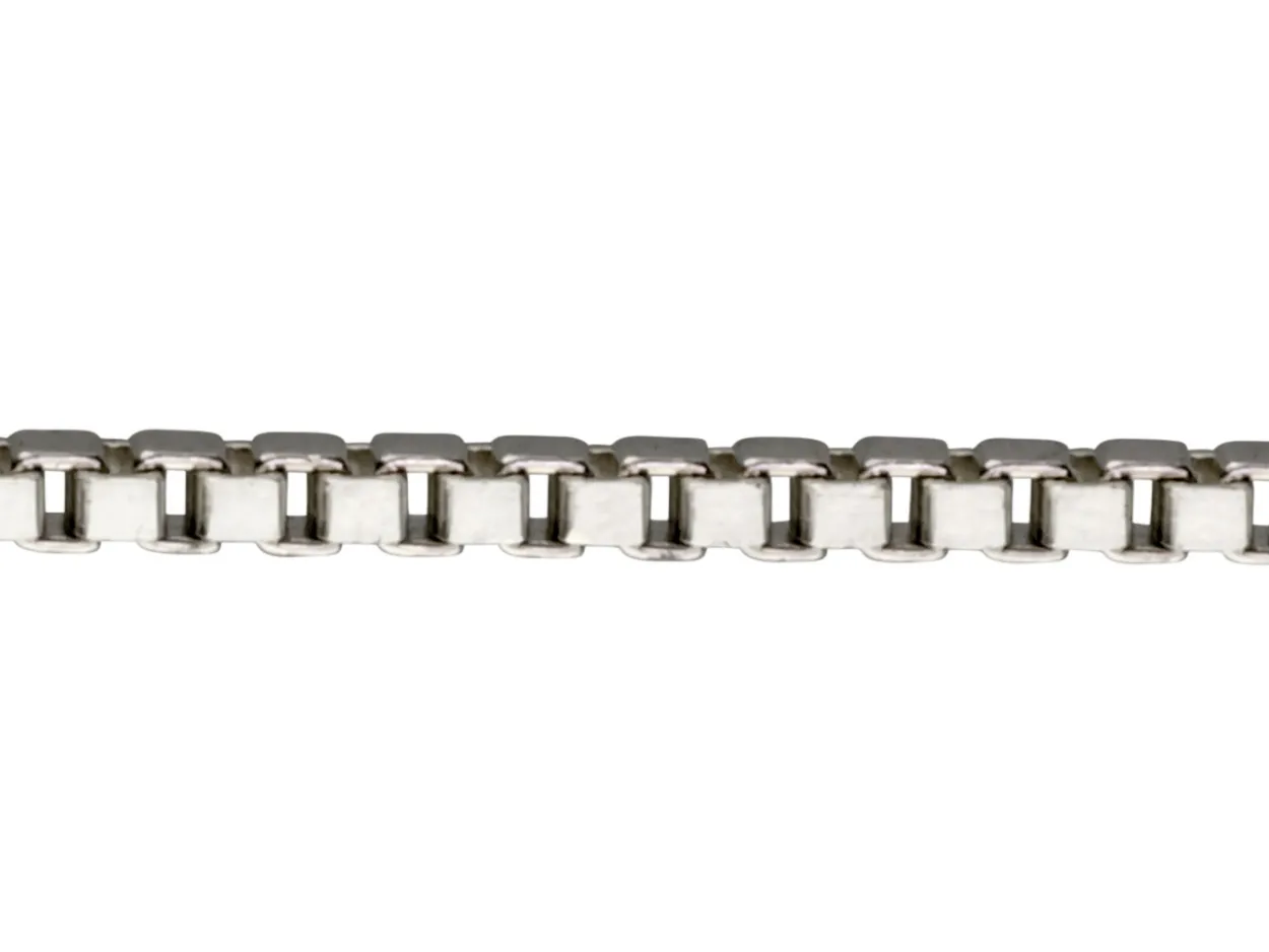 Sterling Silver 2.3mm Box Chain Loose Unhallmarked