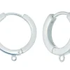 Sterling Silver 14mm Chandelier Hoop Earrings With 1 Drop Pack of 2