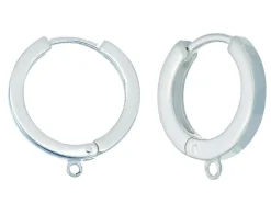 Sterling Silver 14mm Chandelier Hoop Earrings With 1 Drop Pack of 2