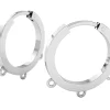 Sterling Silver 14mm Chandelier Hoop Earrings With 3 Drops Pack of 2