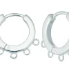 Sterling Silver 18mm Chandelier Hoop Earrings With 5 Drops Pack of 2