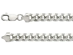 Sterling Silver 8.3mm Classic Curb Bracelet 8.5"/21cm Hallmarked