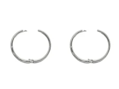 Sterling Silver 12mm Click Lock Hoops, Pack Of 2