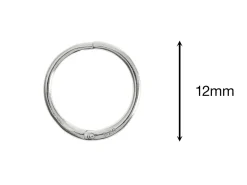 Sterling Silver 12mm Click Lock Hoops, Pack Of 2