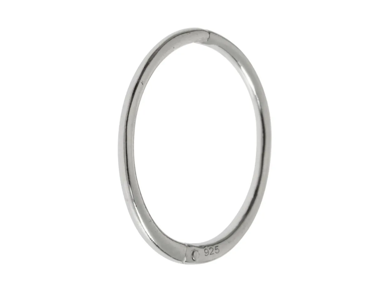 Sterling Silver 16.0mm Click Lock Hoops, Pack Of 2
