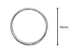Sterling Silver 16.0mm Click Lock Hoops, Pack Of 2