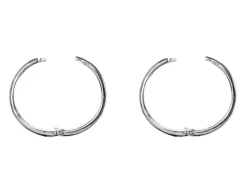 Sterling Silver 14mm Click Lock Hoops, Pack Of 2