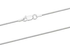 Sterling Silver 1.0mm Compact Snake Chain 16"/40cm Unhallmarked 100% Recycled Silver