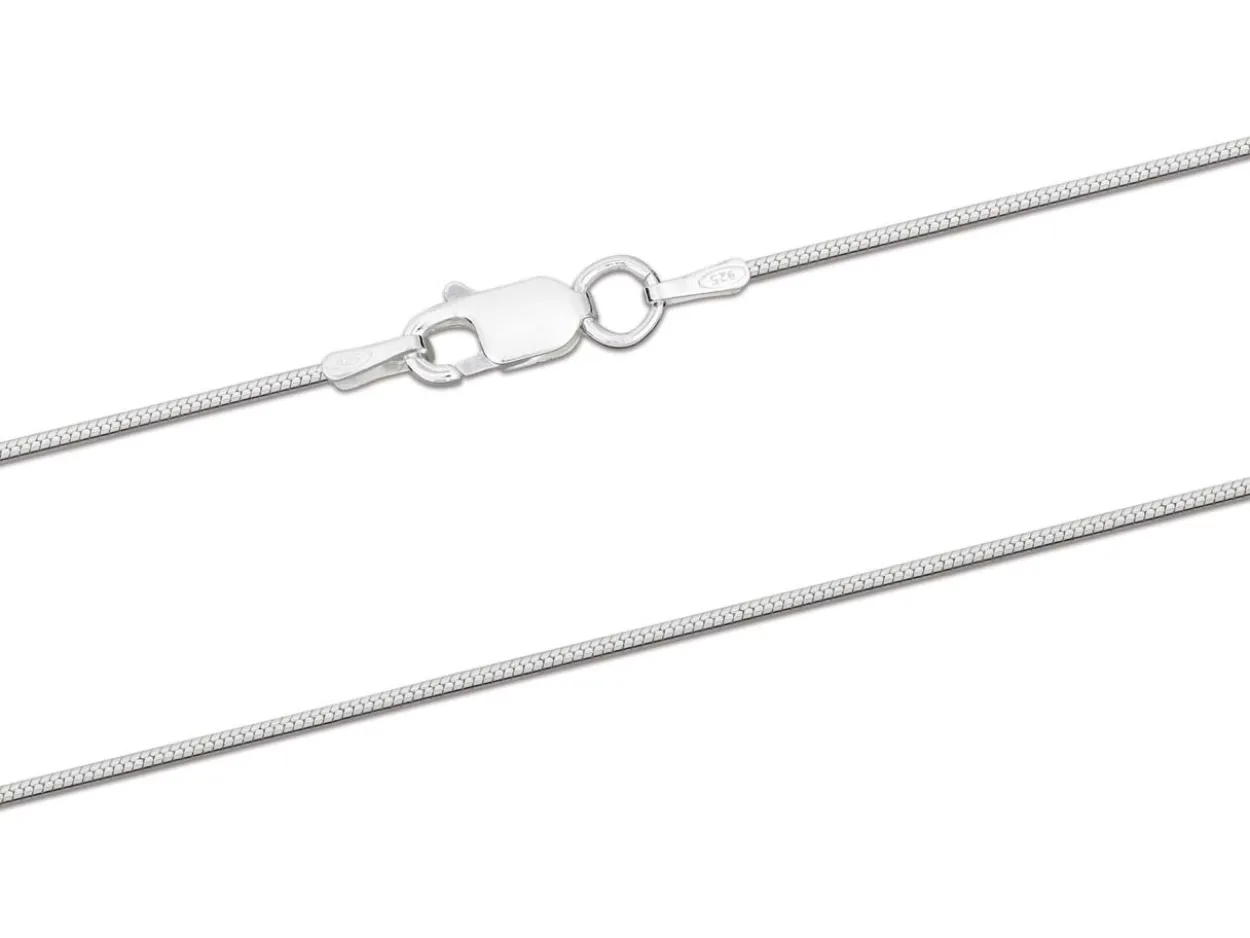 Sterling Silver 1.0mm Compact Snake Chain 26"/66cm Unhallmarked 100% Recycled Silver
