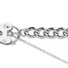 Sterling Silver 6.0mm Curb Bracelet 7.5"/19cm Padlock & Safety Chain Hallmarked