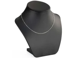 Sterling Silver 1.0mm Curb Chain With Bead Station 18