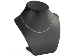 Sterling Silver 1.0mm Curb Chain With Bead Station 16