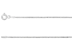 Sterling Silver 1.2mm Diamond Cut Ball Chain 20"/50cm Unhallmarked 100% Recycled Silver