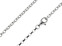 Sterling Silver 2.2mm Diamond Cut Oval Belcher Chain 18"/45cm Unhallmarked 100% Recycled Silver
