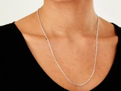 Sterling Silver 2.2mm Diamond Cut Oval Belcher Chain 22