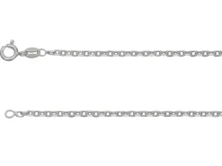 Sterling Silver 1.9mm Diamond Cut Oval Belcher Chain 16"/40cm Unhallmarked 100% Recycled Silver
