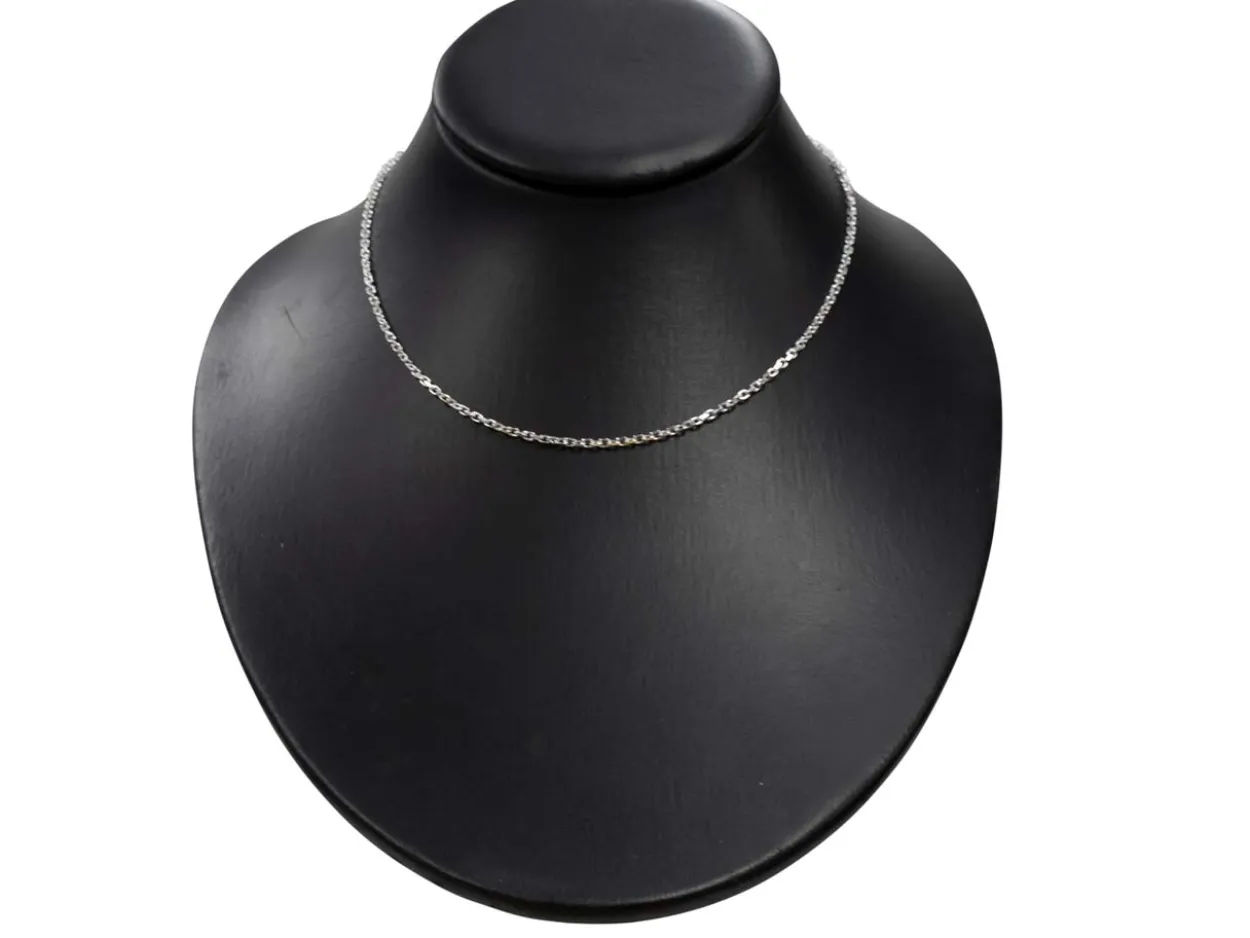 Sterling Silver 1.9mm Diamond Cut Oval Belcher Chain 16"/40cm Unhallmarked 100% Recycled Silver