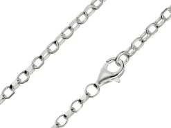 Sterling Silver 3.1mm Diamond Cut Oval Belcher Chain 18"/45cm Hallmarked, 100% Recycled Silver